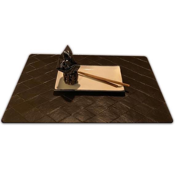 4 Jogo Americano Para Mesa Mosaico Marrom Limpa Fácil - Akikola Imagem de 4 Jogo Americano Para Mesa Mosaico Marrom Limpa Fácil