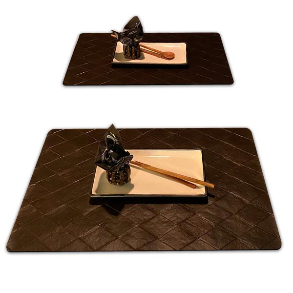 4 Jogo Americano Para Mesa Mosaico Marrom Limpa Fácil - Akikola Imagem de 4 Jogo Americano Para Mesa Mosaico Marrom Limpa Fácil