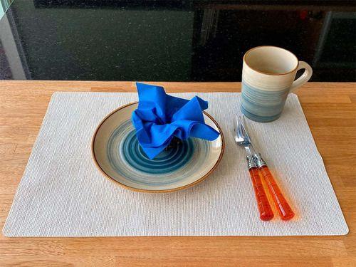 4 Jogo Americano Para Mesa Sisal Branco Lavável - Akikola Imagem de 4 Jogo Americano Para Mesa Sisal Branco Lavável