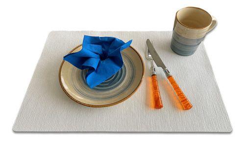 4 Jogo Americano Para Mesa Sisal Branco Lavável - Akikola Imagem de 4 Jogo Americano Para Mesa Sisal Branco Lavável