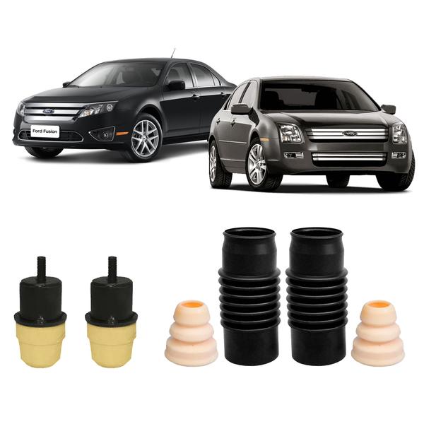 Imagem de 4 Kit Batente Dianteiro Traseiro Ford Fusion 2009 2010 2012