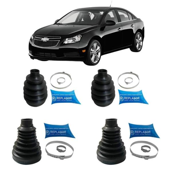 Imagem de 4 Kit Coifa Homocinetica Lado Cambio e Roda Cruze 2012/...