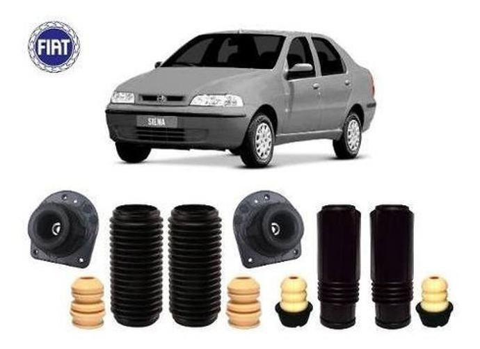 Imagem de 4 Kit Coxim Batente Dianteiro Traseiro Fiat Siena 2007 2008 2009 2010