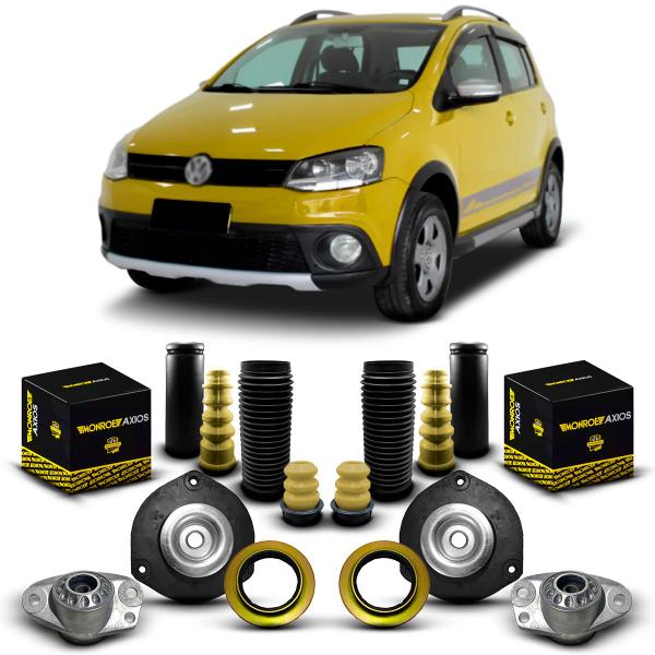 Imagem de 4 Kit Coxim Batente Suporte Dianteiro Traseiro Volkswagen CrossFox 2005 2006 2007 2008 2009 2010 2011 2012 2013 2014