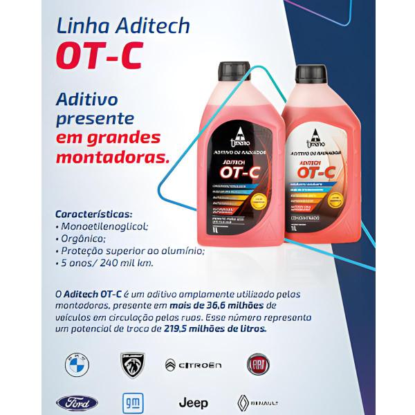 Imagem de 4 Litros Aditivo ADITECH OT-C Orgânico Pronto para Uso Tirreno Arrefecimento