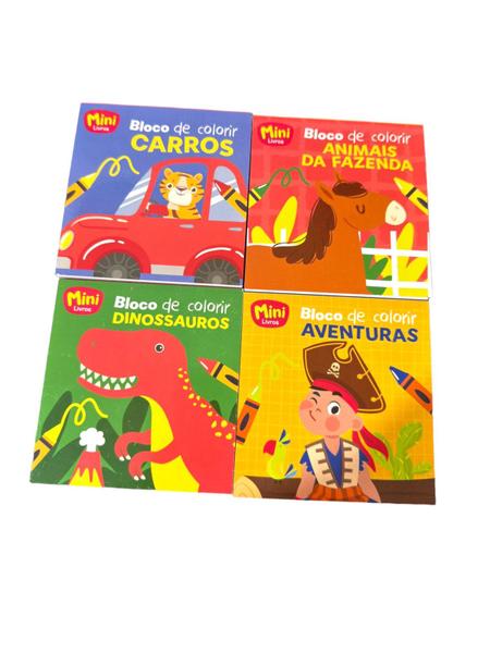 Imagem de 4 Livro Infantil Blocos de Colorir Mini livros Temas variado