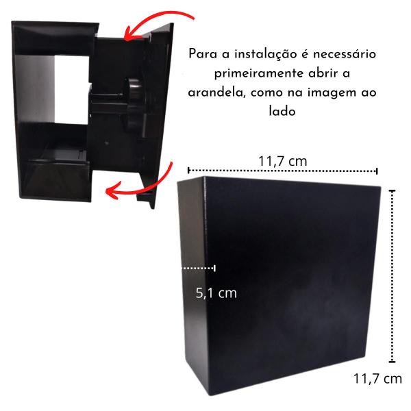 Imagem de 4 Luminárias Arandelas Quadradas 4W (Pretas) Branco Quente De Parede Com Facho De Luz Ajustável Regulável Direcionável