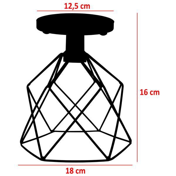 Imagem de 4 Lustres Teto Plafon Industrial Aramado Cálice Dourado Retrô Luminária Vintage Preto Agp Ilumini