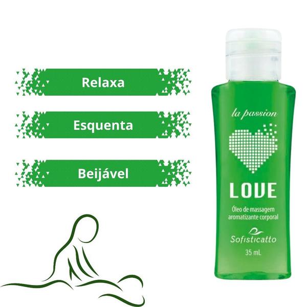 Imagem de 4 Óleo para Massagem Love Hot Menta 35 mL