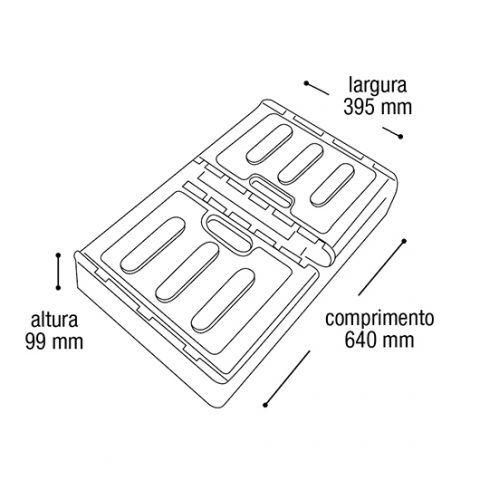 Imagem de 4 Organizador Prático Design Dobrável Premium C/ Tampa 75Lts