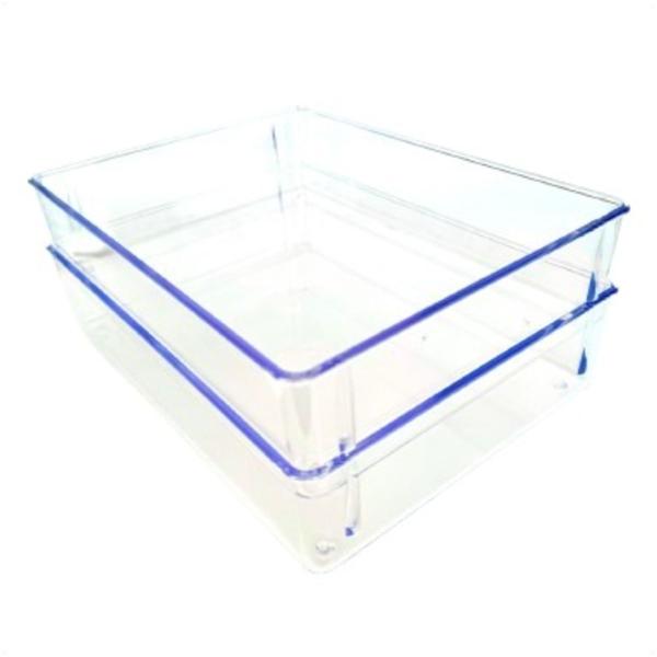 4 Organizadores Modular G Empilhável 23x17x5,5 Transparente - Utilyplastic Imagem de 4 Organizadores Modular G Empilhável 23x17x5,5 Transparente