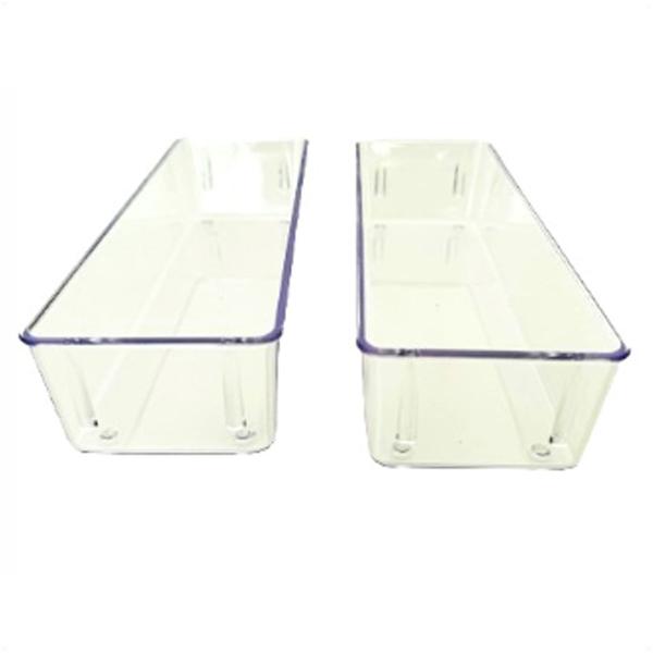 4 Organizadores Modular M Empilhável 23x8,8x5,5 Transparente - Utilyplastic Imagem de 4 Organizadores Modular M Empilhável 23x8,8x5,5 Transparente