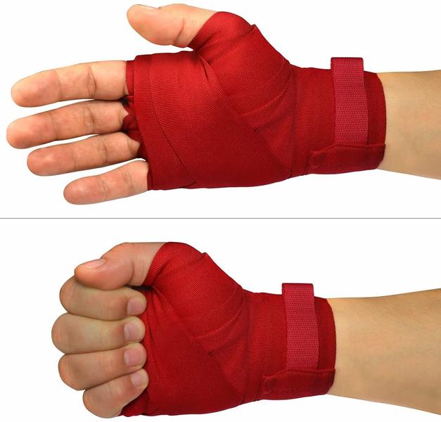4 Pares Bandagens Elásticas Boxe Vollo VFG114 300x5cm Vermelha Imagem de 4 Pares Bandagens Elásticas Boxe Vollo VFG114 300x5cm Vermelha
