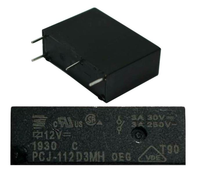 Imagem de 4 pçs - mini rele 12v 3a 250v - pcj-112d3m - 4 terminais