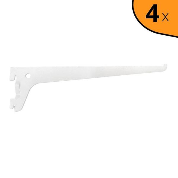 Imagem de 4 Pçs Suporte Simples 25cm Branco Para Cremalheira