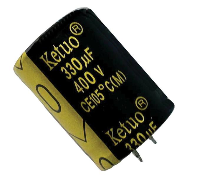 Imagem de 4 peças - capacitor eletrolitico 330x400v - 330uf x 400v