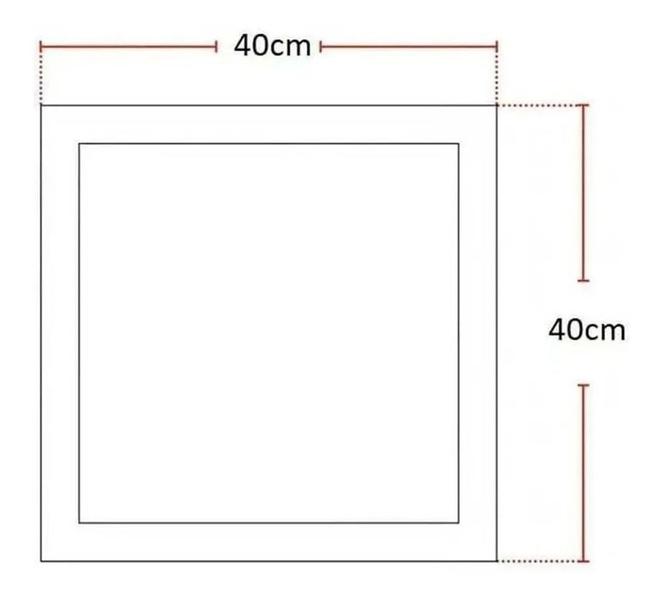 Imagem de 4 Plafon Led Quadrado Embutir 30w 40x40 Branco Frio 6500k