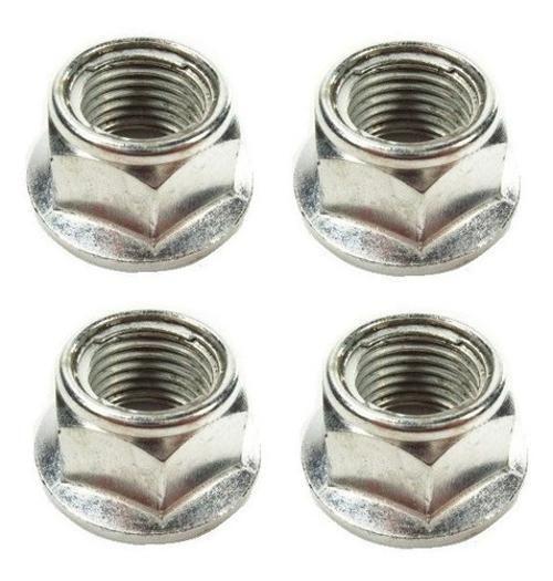 Imagem de 4 Porcas M14X22X15Mm Com Flange Zincada Chave 22