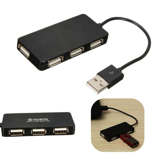 Imagem de 4 portas USB Hub DE alta velocidade USB 2.0 Hub Multi usb Splitter Expansion Mini Hub para PC Laptop suporta  Windows8 Windows7