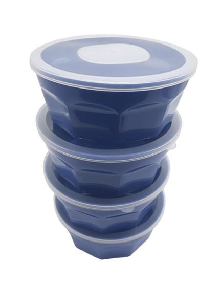 4 Potes Oitavados Com Tampa Marmita Sobremesa 700 Ml ul - Dehaus Imagem de 4 Potes Oitavados Com Tampa Marmita Sobremesa 700 Ml ul