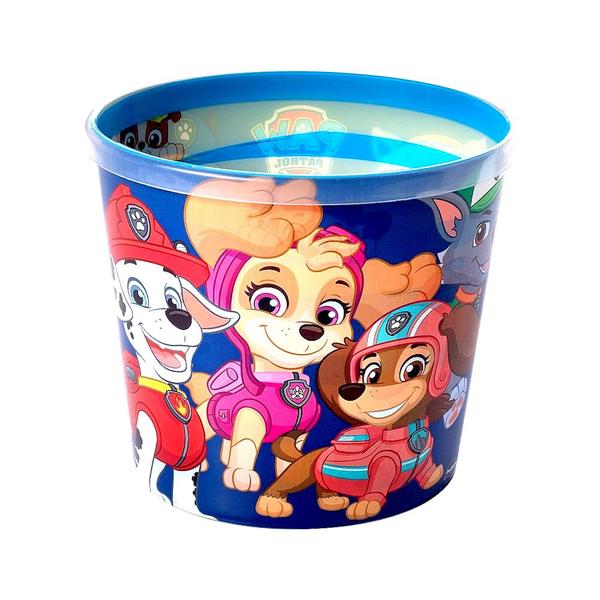 Imagem de 4 Potes para Pipoca Infantil Patrulha Canina Balde Oval Estampado Original 2.1L