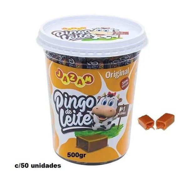 Imagem de 4 Potes Pingo De Leite Jam Original 500G Com 50 Unidades