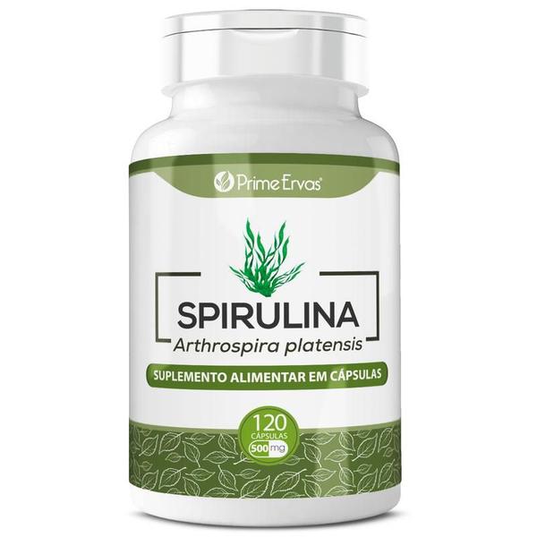 Imagem de 4 Potes Spirulina 500mg 120cps Prime Ervas