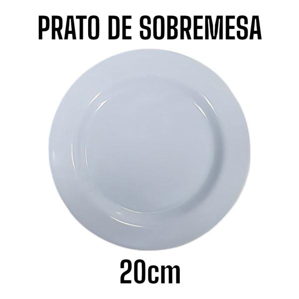 Imagem de 4 Pratos 20cm De Melamina Para Colocar Sobremesa Pudim Bolo