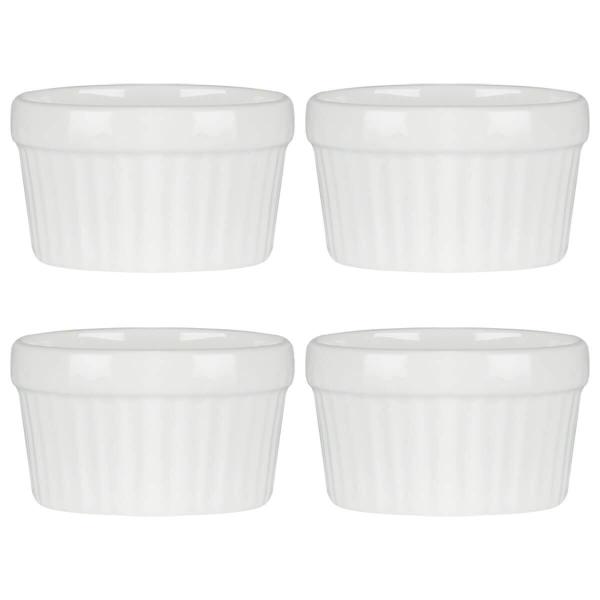 Imagem de 4 Ramekin De Porcelana Classic Branco 6Cm X 4Cm Lyor