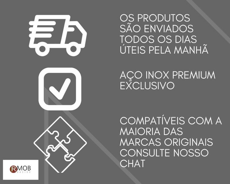 Imagem de 4 Rebites Metal Cromado 4 Parafusos Aço Inox Tampa Sanitário kit