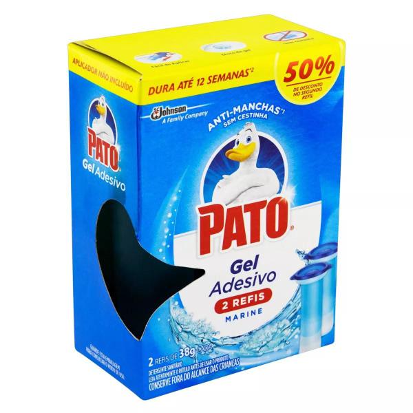 Imagem de 4 Refis 24 Un Cada  Desodorizador Sanitário Pato Gel Adesivo