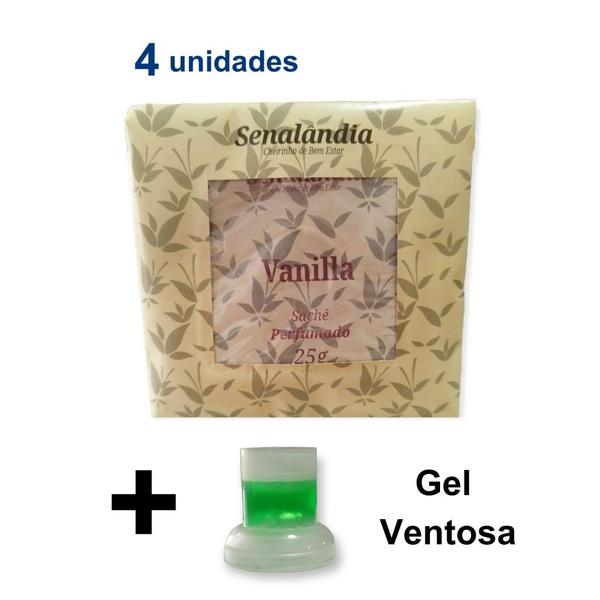 Imagem de 4 Sachê Perfumado Gaveta Armário Cheirinho de Vanilla Guarda Roupa Casa Marca Senalândia - Envio Já