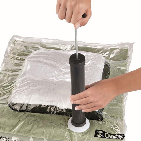 4 Saco Organizador A Vácuo Extra Grande Mala Viagem 80x100cm + Bomba - Ordene Imagem de 4 Saco Organizador A Vácuo Extra Grande Mala Viagem 80x100cm + Bomba