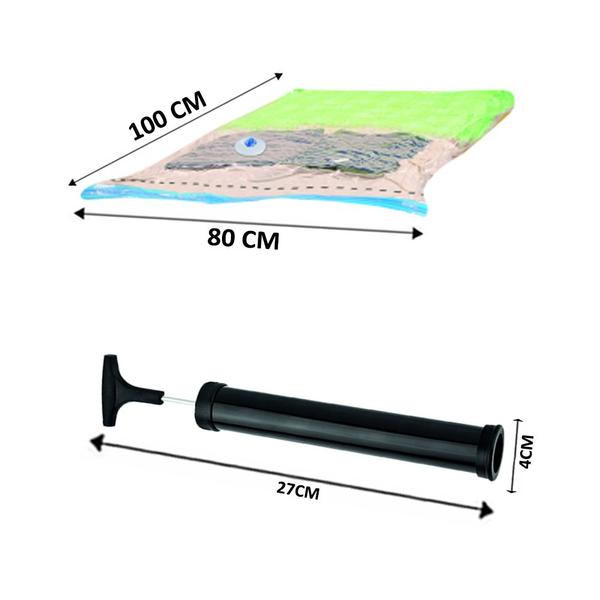 4 Saco Organizador A Vácuo Extra Grande Mala Viagem 80x100cm + Bomba - Ordene Imagem de 4 Saco Organizador A Vácuo Extra Grande Mala Viagem 80x100cm + Bomba