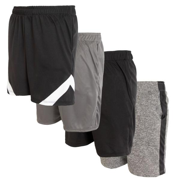 Imagem de 4 Short Bermuda Masculina Esporte Dry Fit Academia Verão