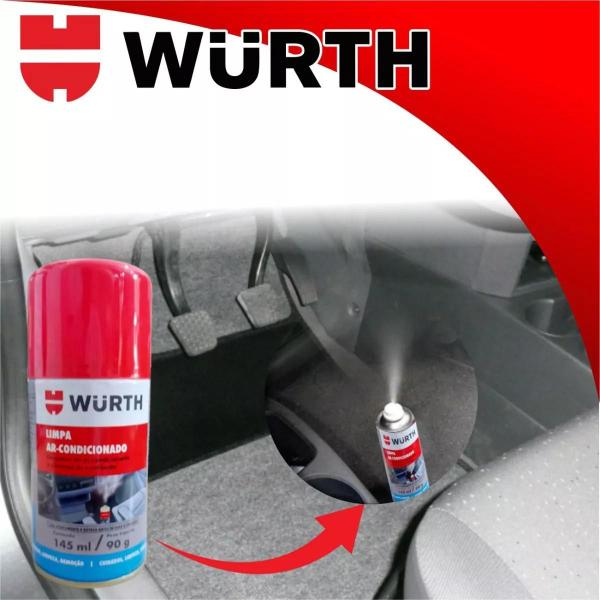 Imagem de 4 spray Limpa Higieniza Aromatiza Ar Condicionado Automotivo Wurth