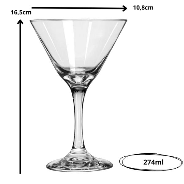 Imagem de 4 Taças Martini 274ml Alta Qualidade - Importada Libbey