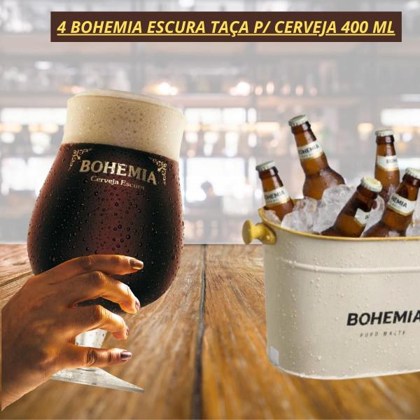 Imagem de 4 Taças Para Cerveja Bohemia - 400ml - Produto Oficial Ambev