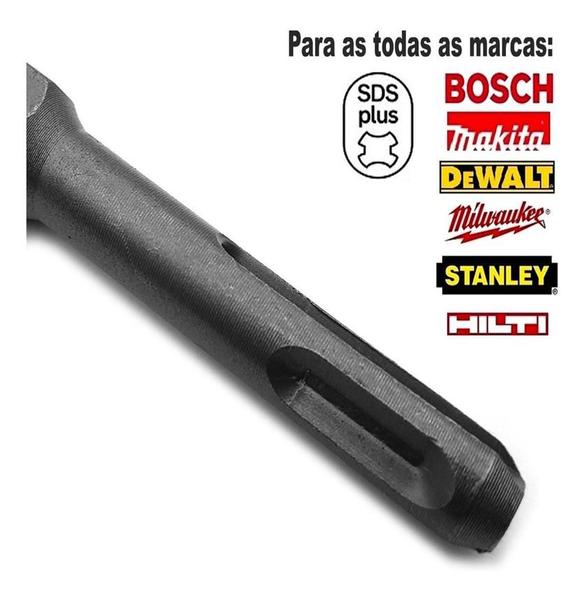 Imagem de 4 Talhadeiras P/ Martelete Sds-plus 40mm X 250mm Tipo Makita