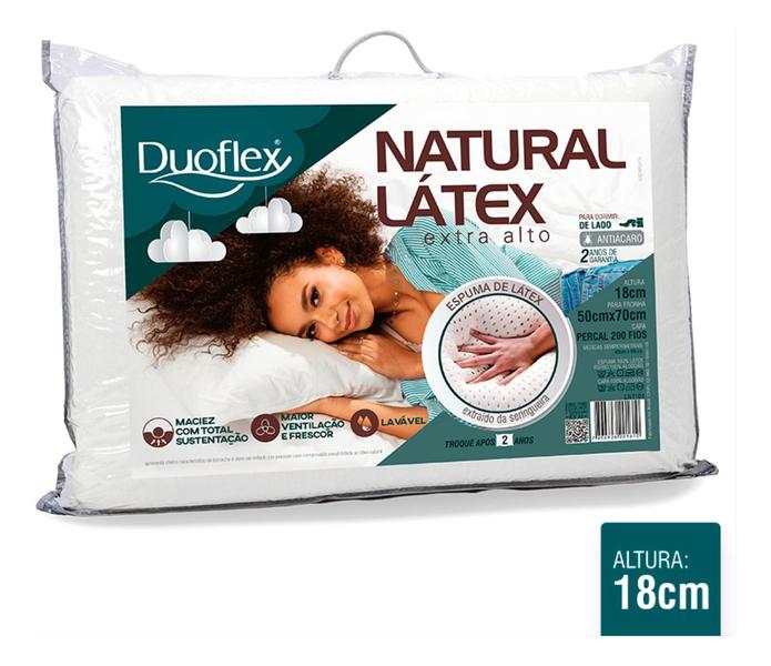 Imagem de 4 Travesseiros Látex Natural - Com Capa de Zíper