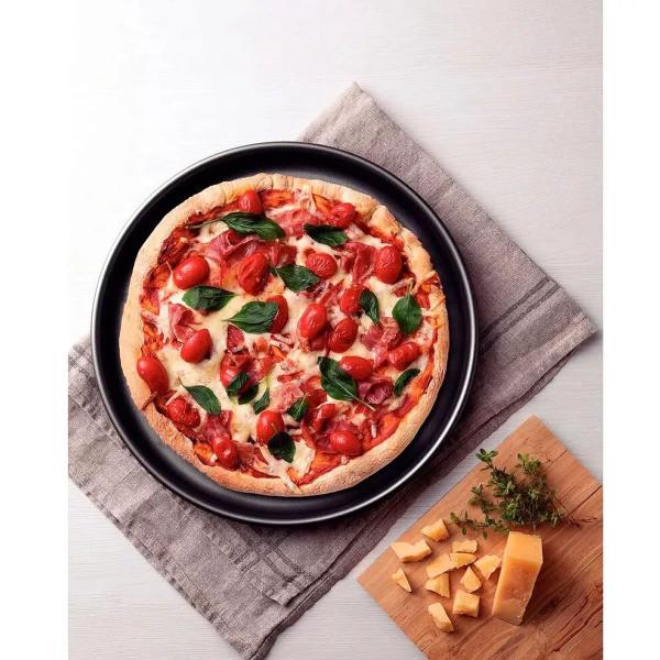 Imagem de 4 UN Forma Pizza Assadeira Redonda Antiaderente Premium 30CM