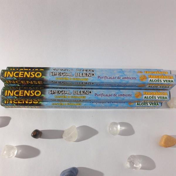 4 Un. Incensos Hindus Special Blend - ALOE E VERA c/8 varetas 100%Natural - Hindús Imagem de 4 Un. Incensos Hindus Special Blend - ALOE E VERA c/8 varetas 100%Natural