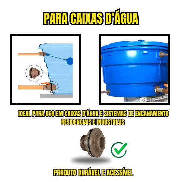 Imagem de 4 Unidades Adaptador Flange 40mm (1.1/4 ) Caixa E Cisterna