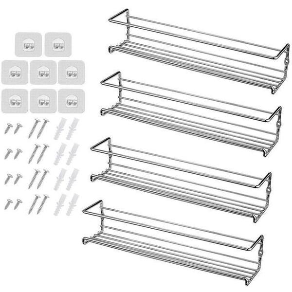 Imagem de (4 unidades) Organizador de prateleiras de especiarias para 