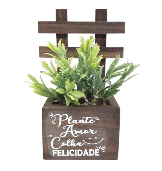 Imagem de 4 vasinhos cachepots de parede decoração de casa e jardim com frases