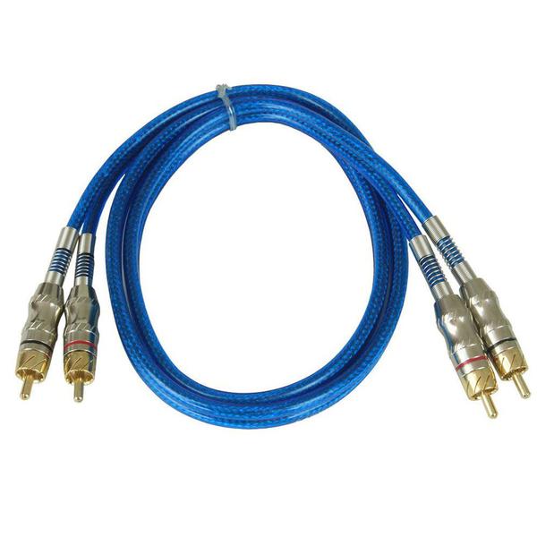 Imagem de 40 Cabos RCA Luxo 1 Metro 5 mm espessura Plug Banhado a Ouro Dupla Blindagem