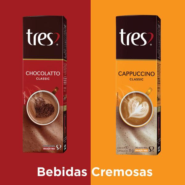 40 Cápsulas Café Expresso e Bebida Cafeteira Três Corações Imagem de 40 Cápsulas Café Expresso e Bebida Cafeteira Três Corações