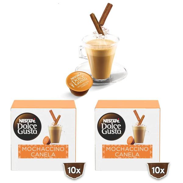 Imagem de 40 Cápsulas Dolce Gusto Mochaccino Canela + Par de xícaras