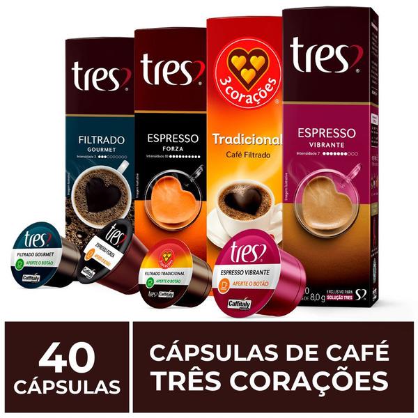 40 Cápsulas Três Corações, Café Imagem de 40 Cápsulas Três Corações, Café