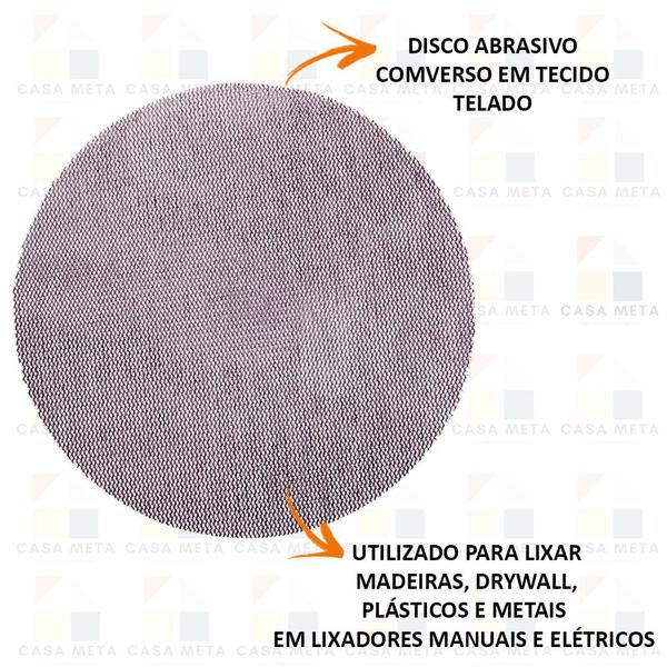 40 Discos De Lixas Telada P/ Lixadeiras 150mm 320 Grão - Atlas Imagem de 40 Discos De Lixas Telada P/ Lixadeiras 150mm 320 Grão